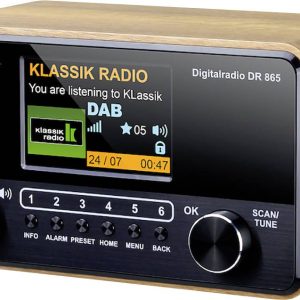Radio Albrecht DR 865 DAB+, fale metrowe (VHF) bez blokad, z pilotem, blokada klawiszy, funkcja budzika drewno (ciemny) Radio Albrecht DR 865 DAB+, fale metrowe (VHF) bez blokad, z pilotem, blokada klawiszy, funkcja budzika drewno (ciemny)