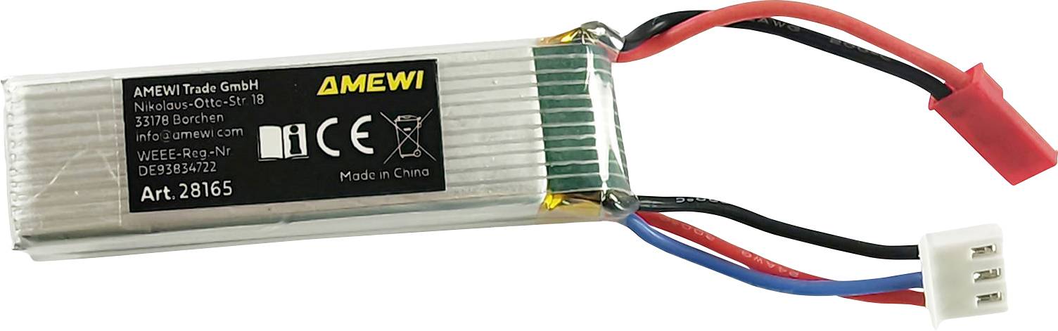 Pakiet akumulatorów (LiPo) 7.4 V 600 mAh Amewi Softcase JST - obrazek 1
