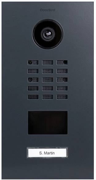 DoorBird D2101V Wideodomofon IP LAN Jednostka zewnętrzna stali szlachetnej, RAL 7016 (jedwab matowy)