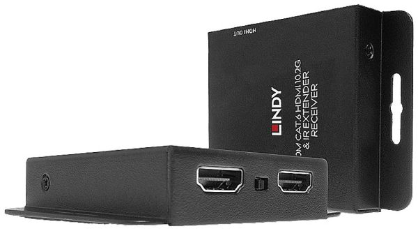 Ekstender HDMI LINDY LINDY – Video-/Audio-/Infrarot-Übertrager – bis 38208, HDMI – HDMI, przez kabel sieciowy RJ45, 3840
