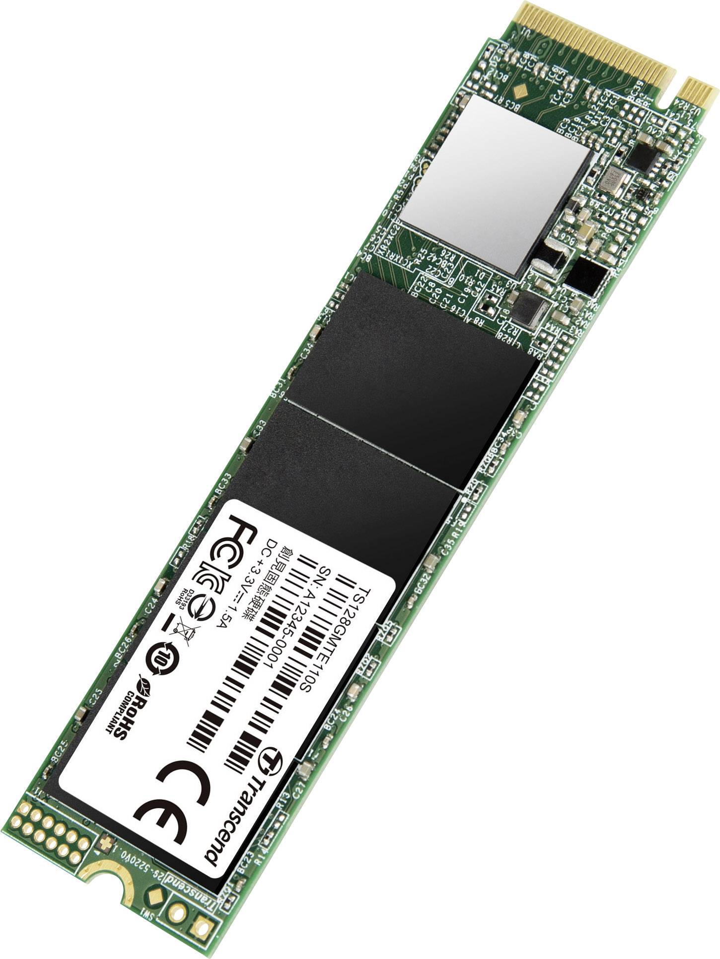 Dysk wewnętrzny SSD NVMe/PCIe M.2 128 GB Transcend 110S M.2 NVMe PCIe 3.0 x4 Produkt nowy - obrazek 1