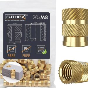 ruthex wkładka gwintowana RX-M8x12.7 GE-M8x127-001 ruthex wkładka gwintowana RX-M8x12.7 GE-M8x127-001
