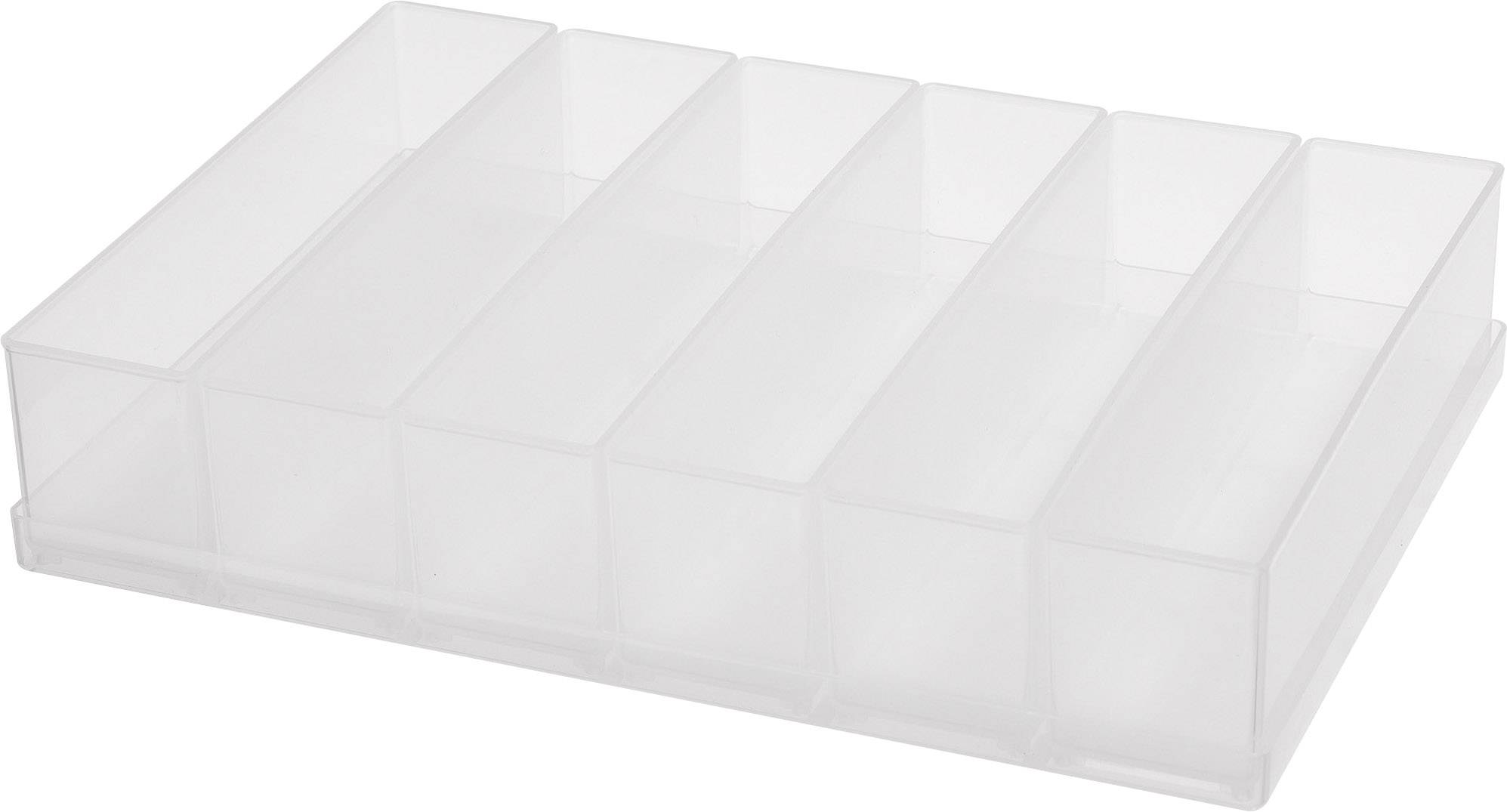 raaco A 9-3 Wkładka do pojemnika asortymentowego (D x S x W) 238 x 168 x 47 mm Ilość przegród: 6 sztuka Opis 1 szt. - obrazek 1