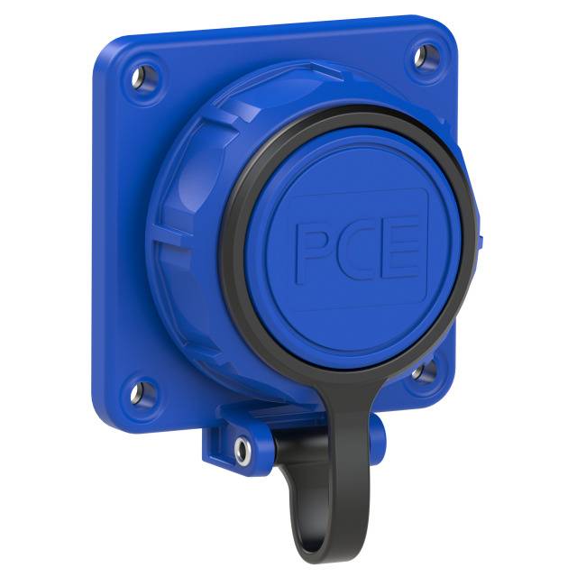 Gniazdo elektryczne PCE 20351-8b, 16A, 230 V / 50 Hz, niebieskie, IP68 - obrazek 1