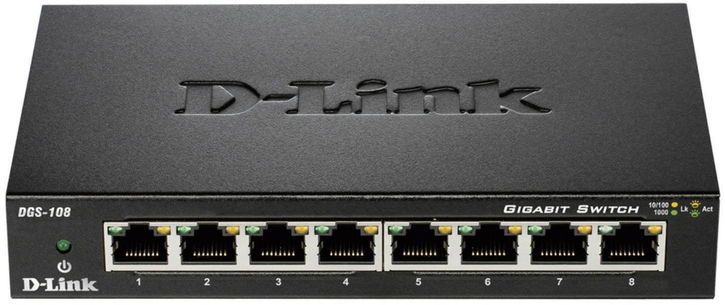 Switch D-Link DGS-108/E, 8, 1 GBit/s - obrazek 1