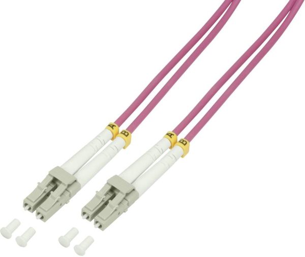 LogiLink FP4LC00 światłowodowe do światłowodów kabel 0.50 m fioletowy 50/125 µ Multimode OM4