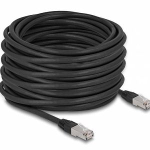 kabel LAN Delock 80132, 1 szt., RJ45, CAT 6a, S/FTP, 20.00 m, czarny kabel LAN Delock 80132, 1 szt., RJ45, CAT 6a, S/FTP, 20.00 m, czarny