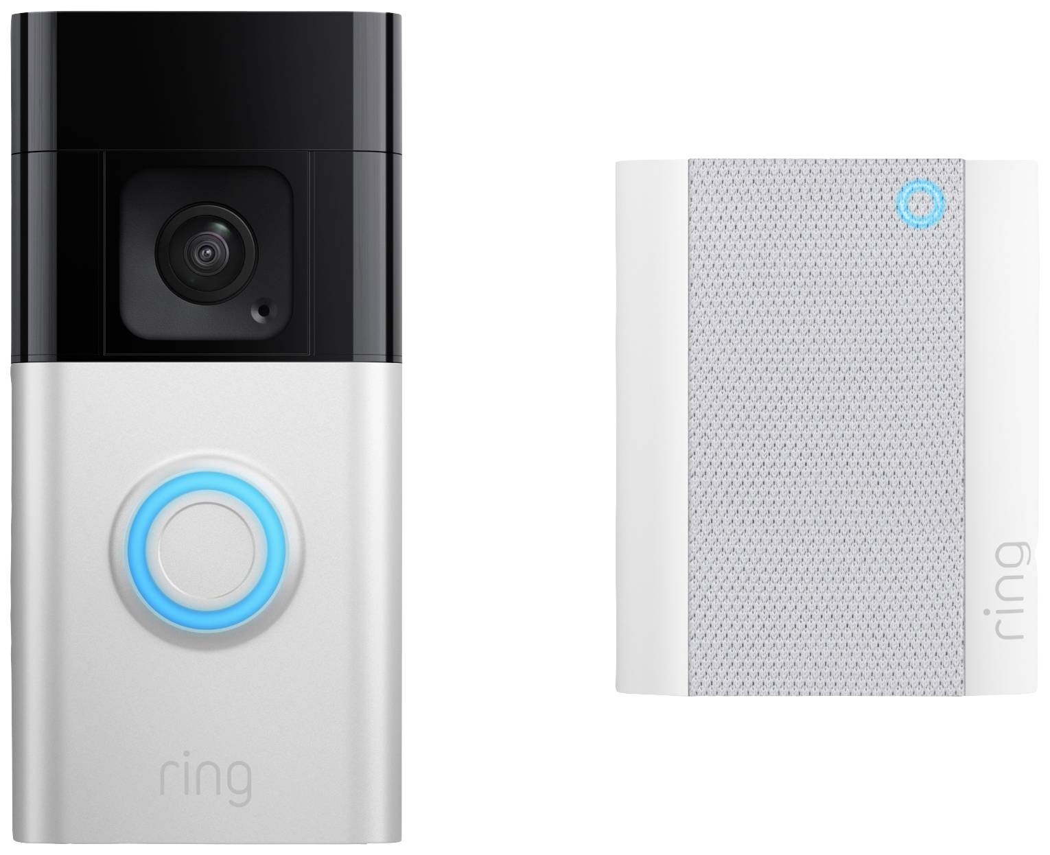 ring B0BFJNL42P Wideodomofon IP Video Doorbell + Chime (2nd Gen) WLAN nikiel (matowy), czarny - obrazek 1