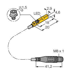 Turck Czujnik pola magnetycznego PNP BIM-UNR-AP6X-0,3-PSG3M