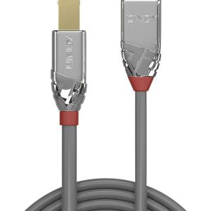 LINDY Kabel USB USB 2.0 Złącze męskie USB-A, Złącze męskie USB-B 3.00 m szary pozłacany 36643 LINDY Kabel USB USB 2.0 Złącze męskie USB-A, Złącze męskie USB-B 3.00 m szary pozłacany 36643