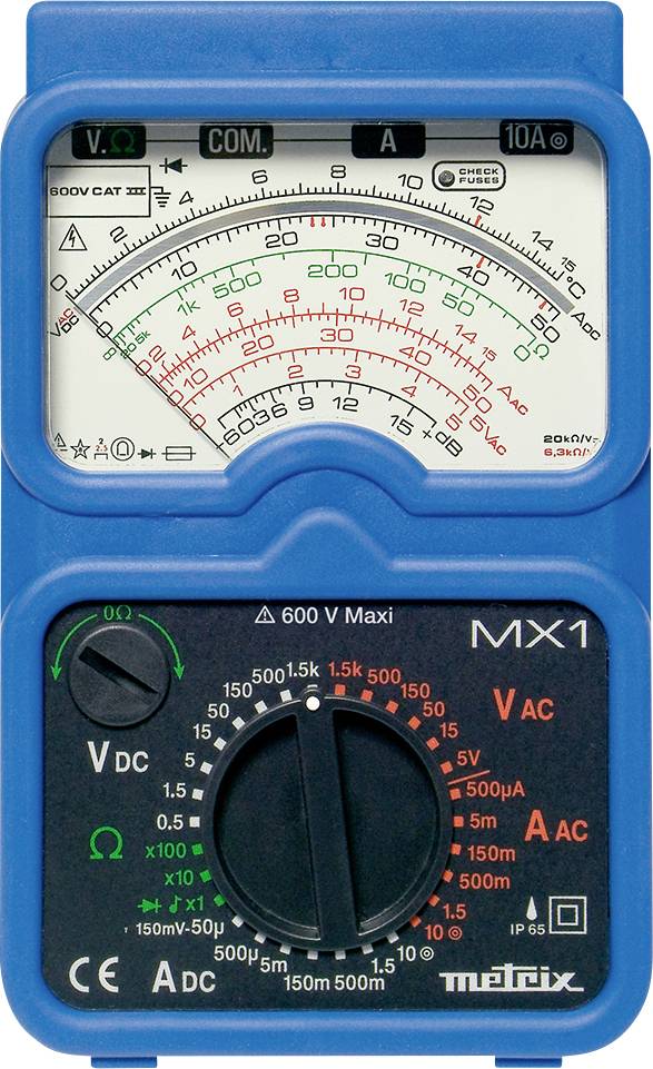 Multimetr analogowy Metrix MX 1 CAT III 600 V Kalibracja: fabryczna (bez certyfikatu)