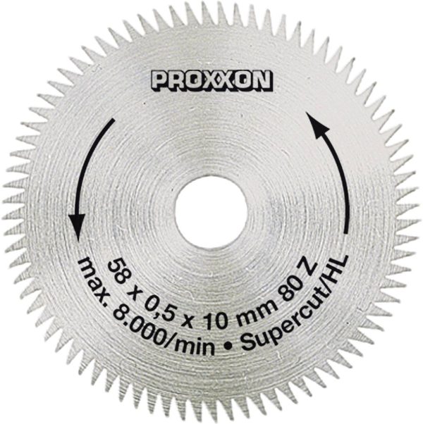 Tarcza do pilarki Proxxon Micromot 28 014 Super Cut, 80 zębów/cal, śr. 58 mm