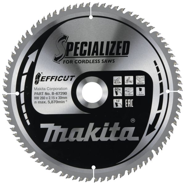 Tarcza tnąca Makita B-67290 260 x 30 x 2.15 mm 1 szt.