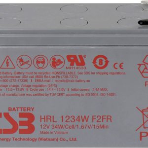 Akumulator ołowiowy CSB Battery HRL 1234W high-rate longlife HRL1234WF2-FR, AGM, 12 V, 8.5 Ah Akumulator ołowiowy CSB Battery HRL 1234W high-rate longlife HRL1234WF2-FR, AGM, 12 V, 8.5 Ah