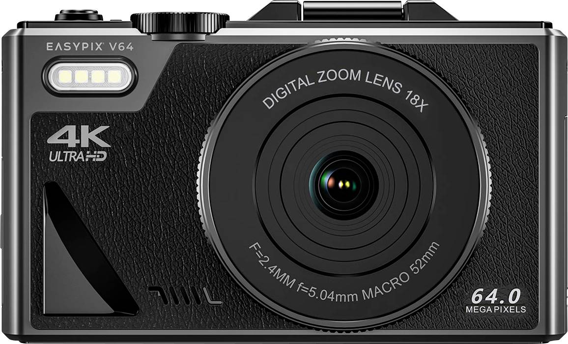 Aparat cyfrowy Easypix V64 Flip, 13 MPx, czarny - obrazek 1