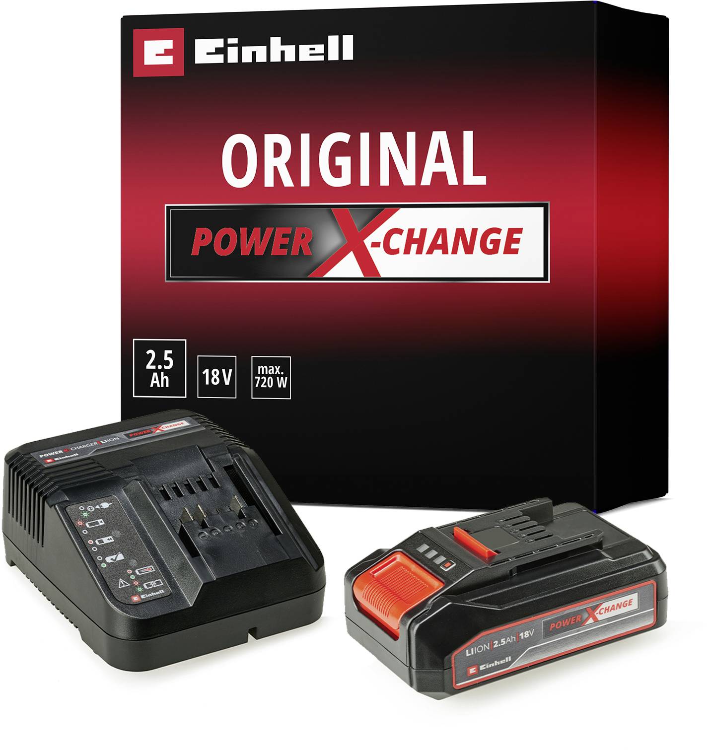 Einhell 4512097-Aktion PXC Starter Kit 18V 2,5Ah Power X-Change Ładowarka i akumulator do elektronarzędzi 18 V 2.5 Ah Li - obrazek 1