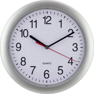Zegar ścienny, kwarcowy EUROTIME 22222 Kwarcowy, srebrny, (Ø) 25 cm Zegar ścienny, kwarcowy EUROTIME 22222 Kwarcowy, srebrny, (Ø) 25 cm