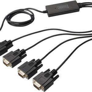 adapter USB 2.0, podłączenie szeregowe Digitus DA-70159 DIGITUS – USB 2.0 zu 4xRS232 Kabel, [1x złącze męskie USB-A 2.0 adapter USB 2.0, podłączenie szeregowe Digitus DA-70159 DIGITUS – USB 2.0 zu 4xRS232 Kabel, [1x złącze męskie USB-A 2.0
