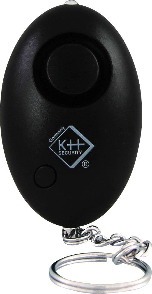 Alarm kieszonkowy kh-security 100103B z LED czarny - obrazek 1
