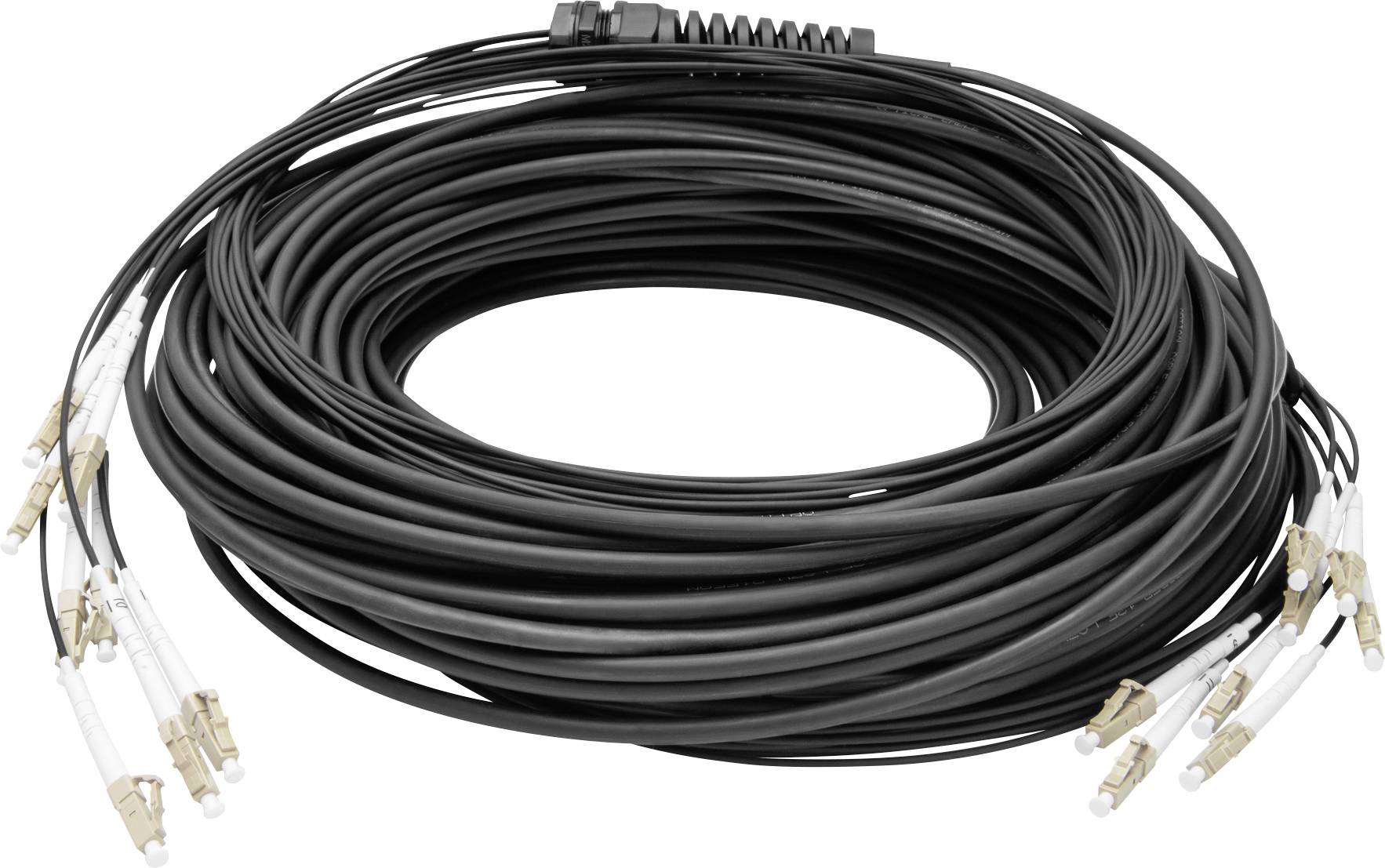Digitus DK-2433CU030BK-BBB światłowodowe do światłowodów kabel 30 m czarny [12x złącze męskie LC/UPC - 12x złącze męskie - obrazek 1