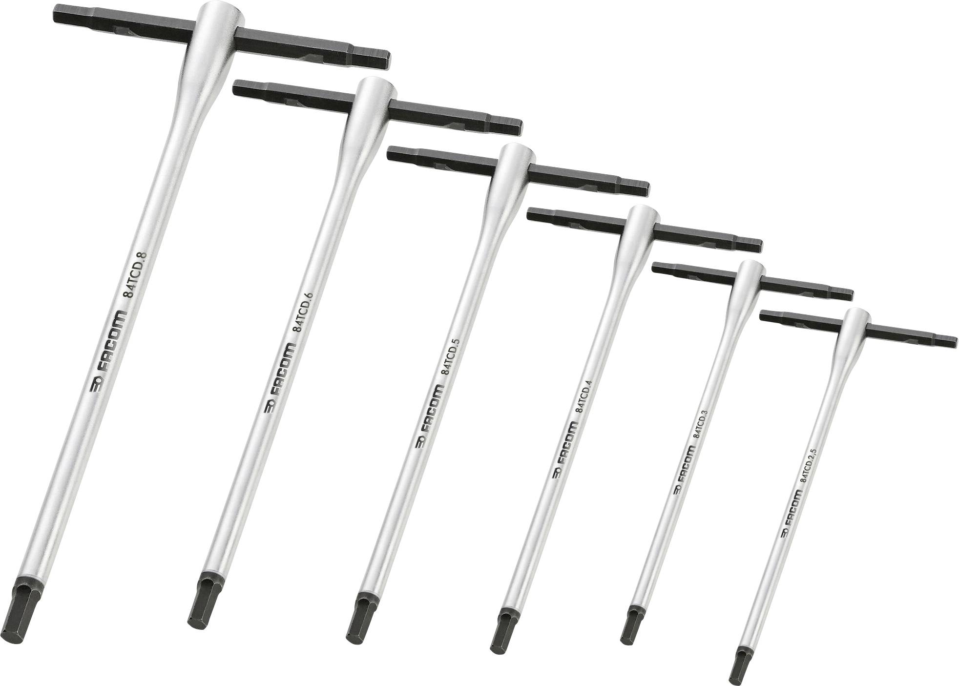 Facom 84TCD.J6 wewnętrzny sześciokąt Zestaw kluczy trzpieniowych 2.5 mm, 3 mm, 4 mm, 5 mm, 6 mm, 8 mm 6 szt. - obrazek 1
