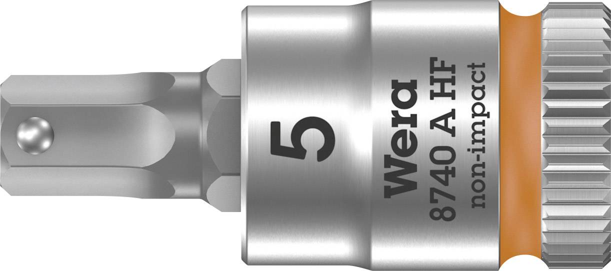 Nasadka 1/4" (6,3 mm) Wera 8740 A 05003335001 wewnętrzny sześciokąt 5 mm - obrazek 1