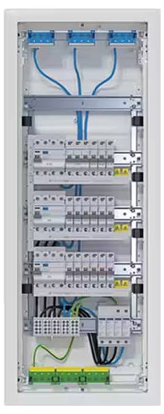 Hager VU60BV1 VU60BV1 Mały dystrybutor z wyposażeniem podtynkowy Ilość modułów = 12 Ilość rzędów = 5 Opis 1 szt.