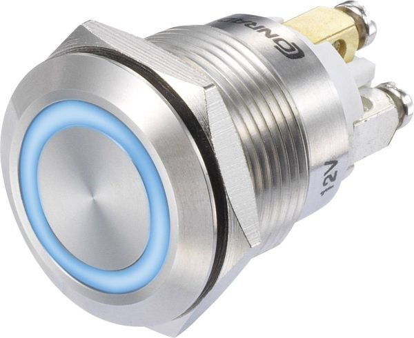 TRU COMPONENTS 1273005 Przełącznik wciskany GQ19F-10E/B/12V/S, 19 mm, 48 V/DC, 3 A, 1 szt.