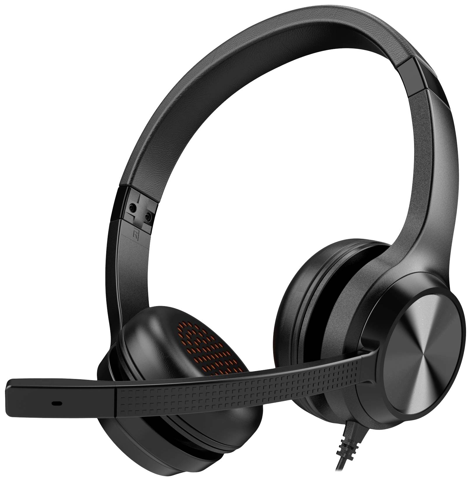Creative Chat USB, Słuchawki nauszne przewód stereo czarny regulacja głośności, wyciszenie mikrofonu - obrazek 1