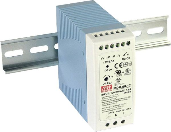 Zasilacz na szynę DIN MEAN WELL MDR-60-24, 24 V/DC, 2.5 A, 60 W