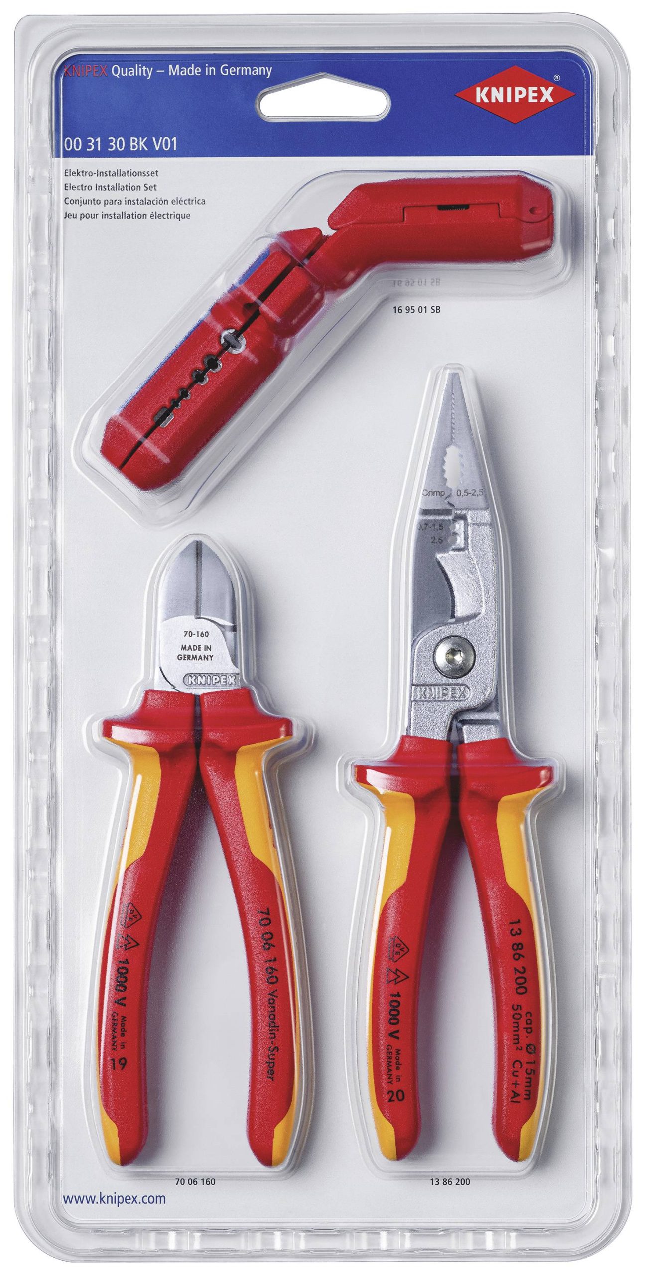 Knipex 00 31 30 BK V01 Zestaw narzędzi 3 szt. - obrazek 1