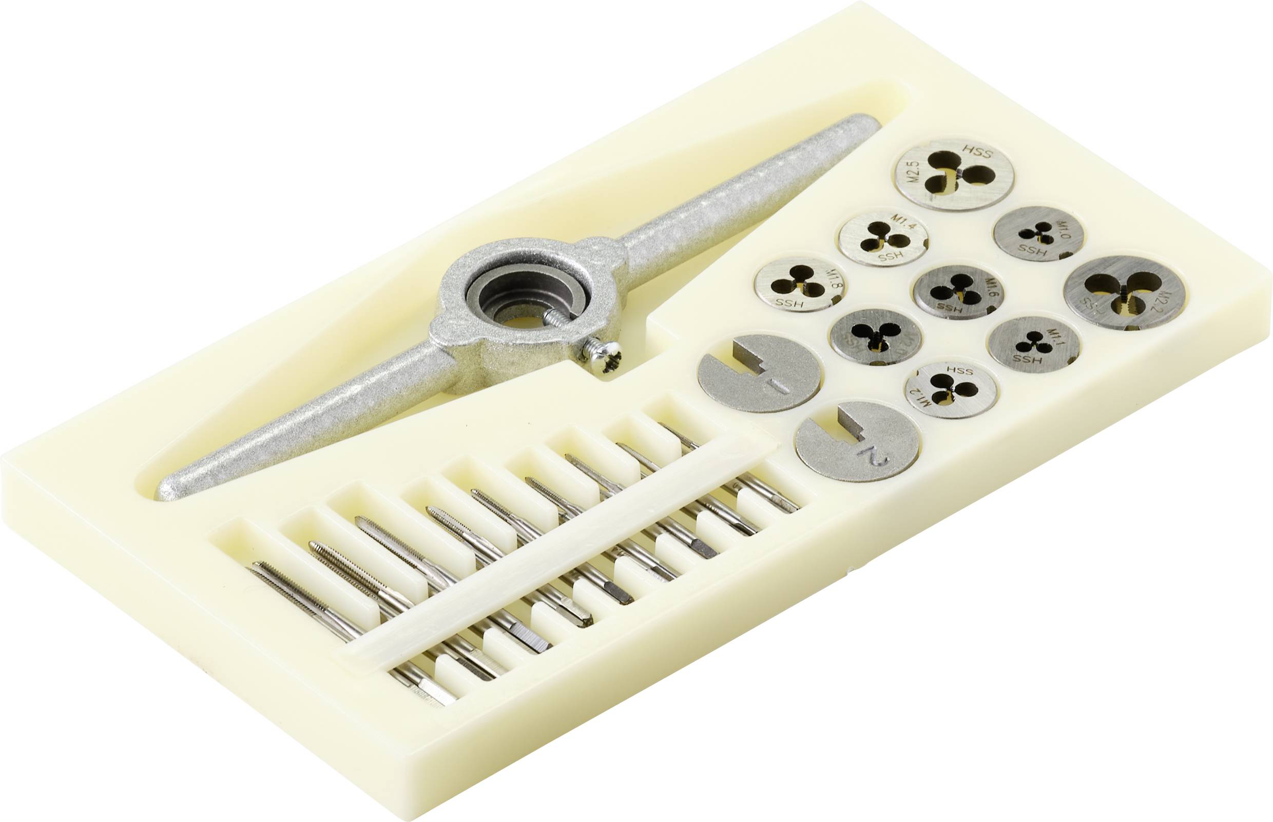 Komplet bitów gwintownika TOOLCRAFT TO-7106694 M1, M1.1, M1.2, M1.4, M1.6, M1.8, M2, M2,2, M2.5 - obrazek 1