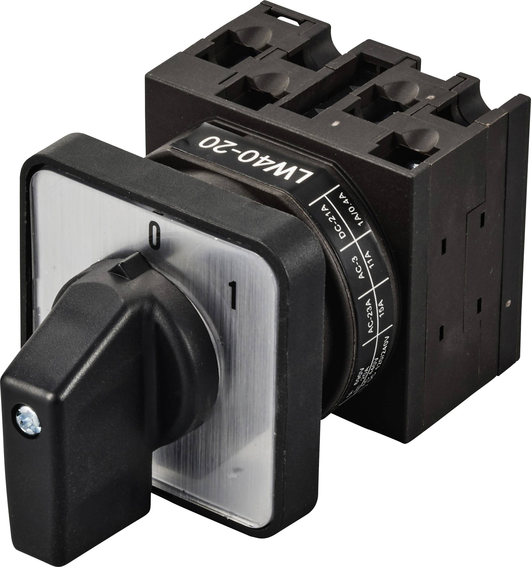 TRU COMPONENTS TC-12835368 Przełącznik krzywkowy TC-LW40-20 C04/2A48I, 690 V, 20 A, 1 x 45 ° - obrazek 1