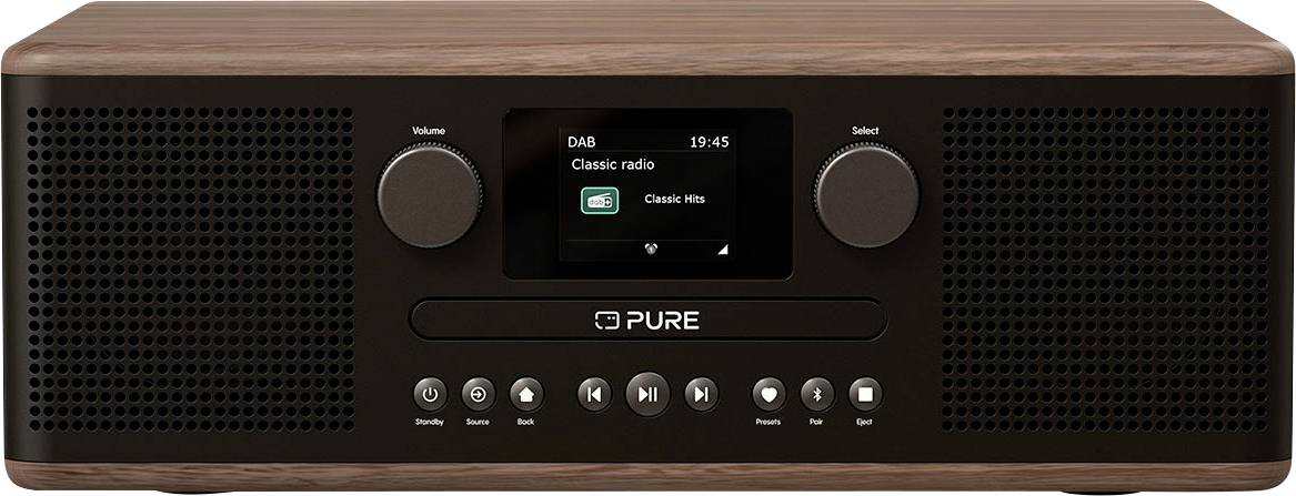 Radio-CD Pure Classic C-D6 Coffee Black/Walnut EU/UK DAB, DAB+, FM czarny, orzech włoski - obrazek 1