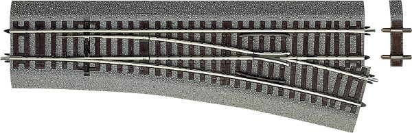 H0 RocoLine (z podłożem) 42535 Przełącznik, Prawy 230 mm 1 szt.