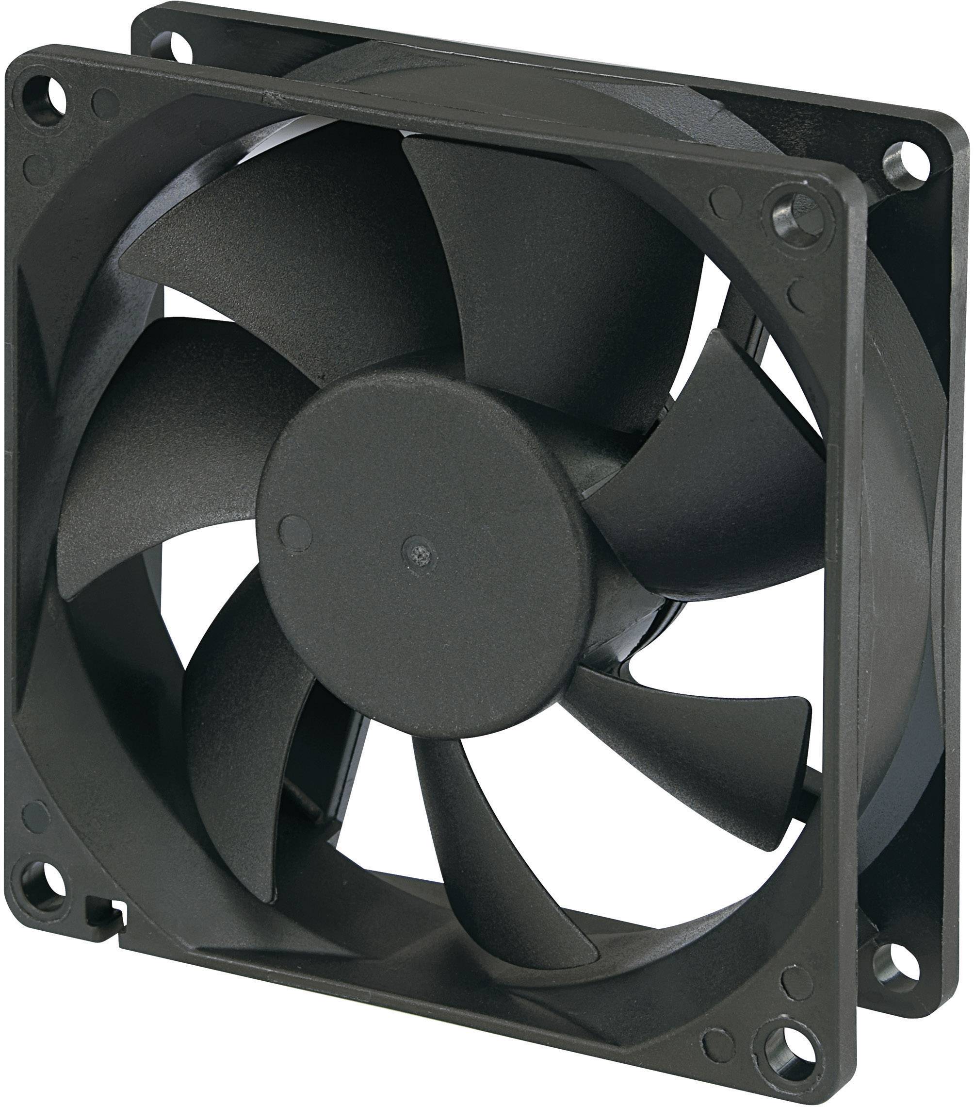 Wentylator osiowy TRU COMPONENTS RD8025B12M, 12 V/DC, 51 m³/h, (D x S x W) 80 x 80 x 25 mm - obrazek 1