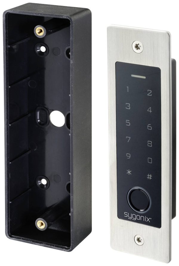 System dostępu na odcisk placa / RFID Sygonix SY-5231014 podtynkowy 12 V/DC, 18 V/DC IP55 z podświetlaną klawiaturą