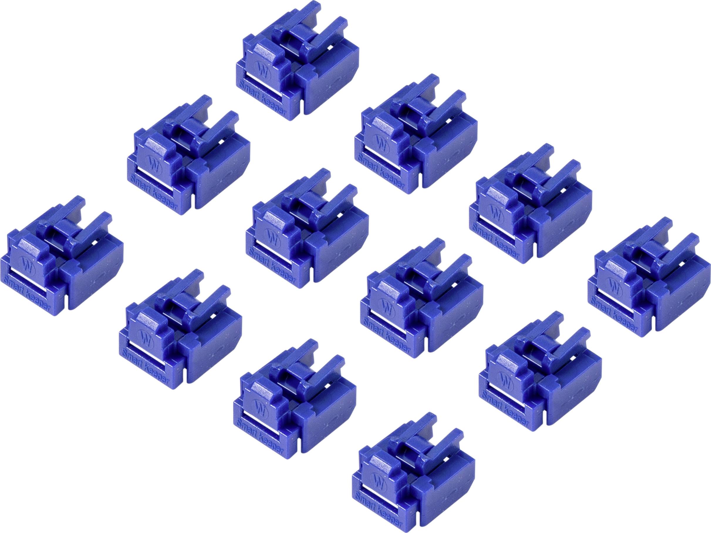 Kłódka RF LAN RJ45, zestaw 12 szt., kolor niebieski Renkforce RF-4695228 - obrazek 1
