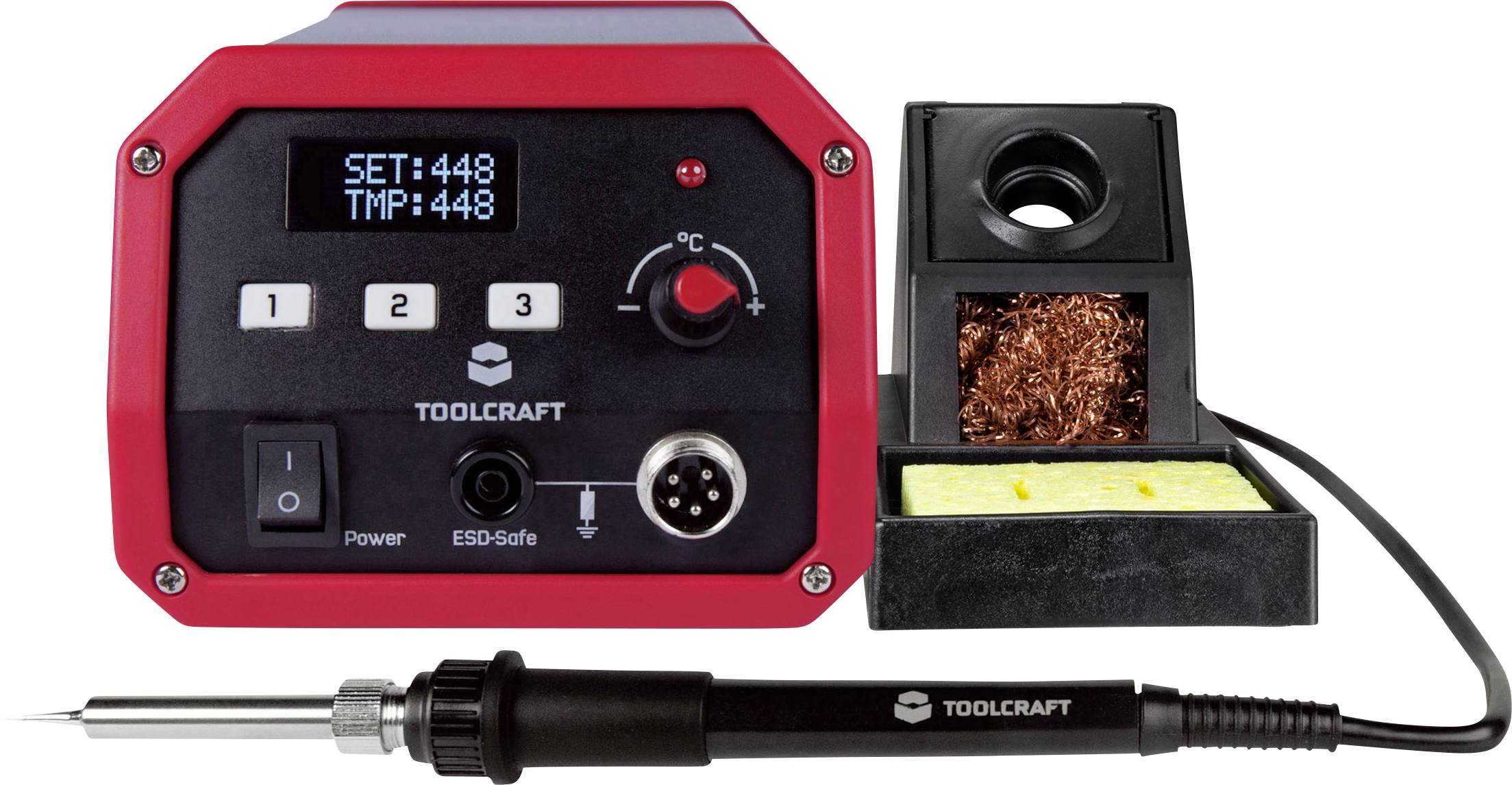 Stacja lutownicza TOOLCRAFT ST-80D 1561695 80 W 150 - 450 °C zaw. grot lutowniczy - obrazek 1