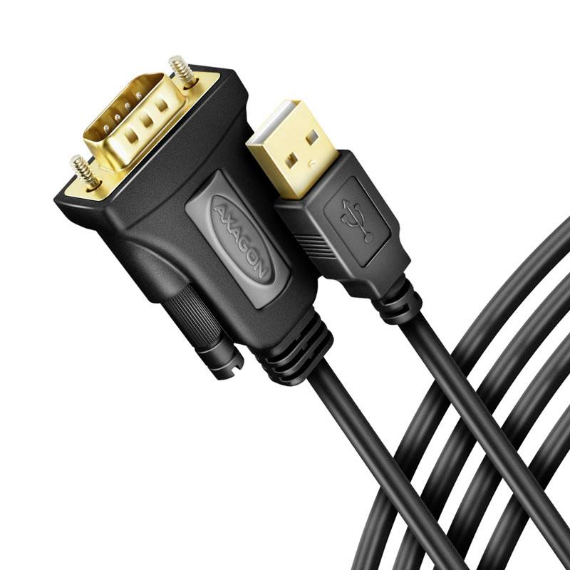 AXAGON USB 2.0 adapter [1x złącze męskie RS232 - 1x USB 2.0] ADS-1PQN 1.5 m - obrazek 1