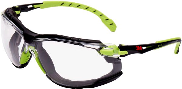 3M Solus S1201SGAFKT Okulary ochronne z zabezpieczeniem przeciw zaparowaniu czarny, zielony EN 166 DIN 166