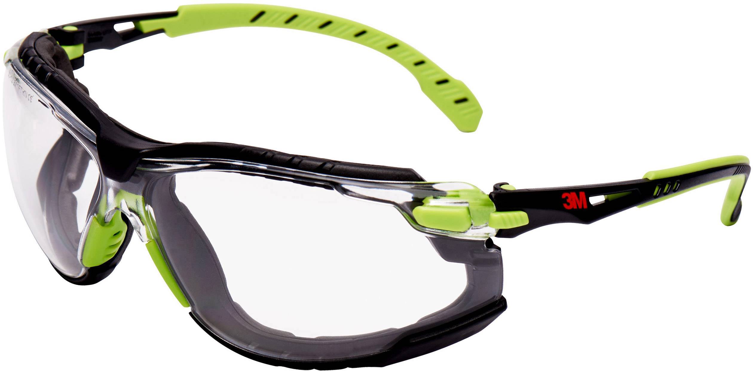 3M Solus S1201SGAFKT Okulary ochronne z zabezpieczeniem przeciw zaparowaniu czarny, zielony EN 166 DIN 166 - obrazek 1