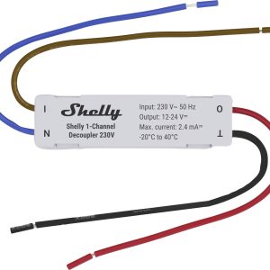 Shelly 1-Channel Decoupler 230V Shelly Element wykonawczy Bluetooth, Wi-Fi Shelly 1-Channel Decoupler 230V Shelly Element wykonawczy Bluetooth, Wi-Fi