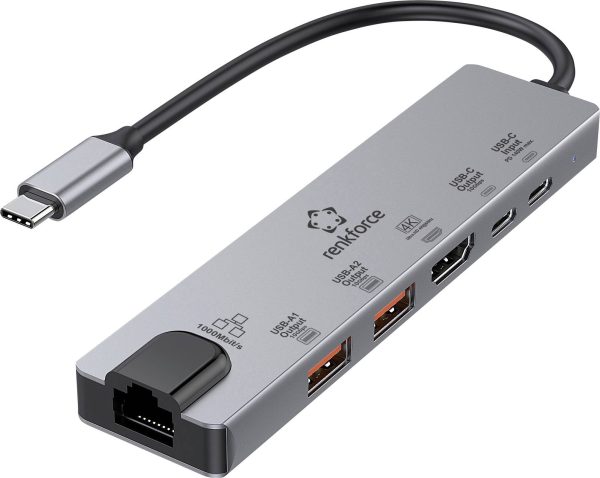 Renkforce Stacja dokująca USB-C® RF-USBH-550 Odpowiedni dla marki: Acer, Apple, Asus, Dell, HP, Huawei, Lenovo, Microsof