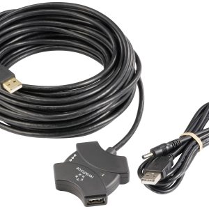 Renkforce RF-6270930 USB-Hub 4 porty USB-A USB 2.0 480 MBit/s wbudowany repeater czarny RF-6270930 Renkforce RF-6270930 USB-Hub 4 porty USB-A USB 2.0 480 MBit/s wbudowany repeater czarny RF-6270930
