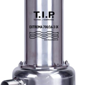 T.I.P. – Technische Industrie Produkte 30275 EXTREMA 700/16-3 IX Pompa zanurzeniowa do brudnej wody 42000 l/h 16 m T.I.P. – Technische Industrie Produkte 30275 EXTREMA 700/16-3 IX Pompa zanurzeniowa do brudnej wody 42000 l/h 16 m