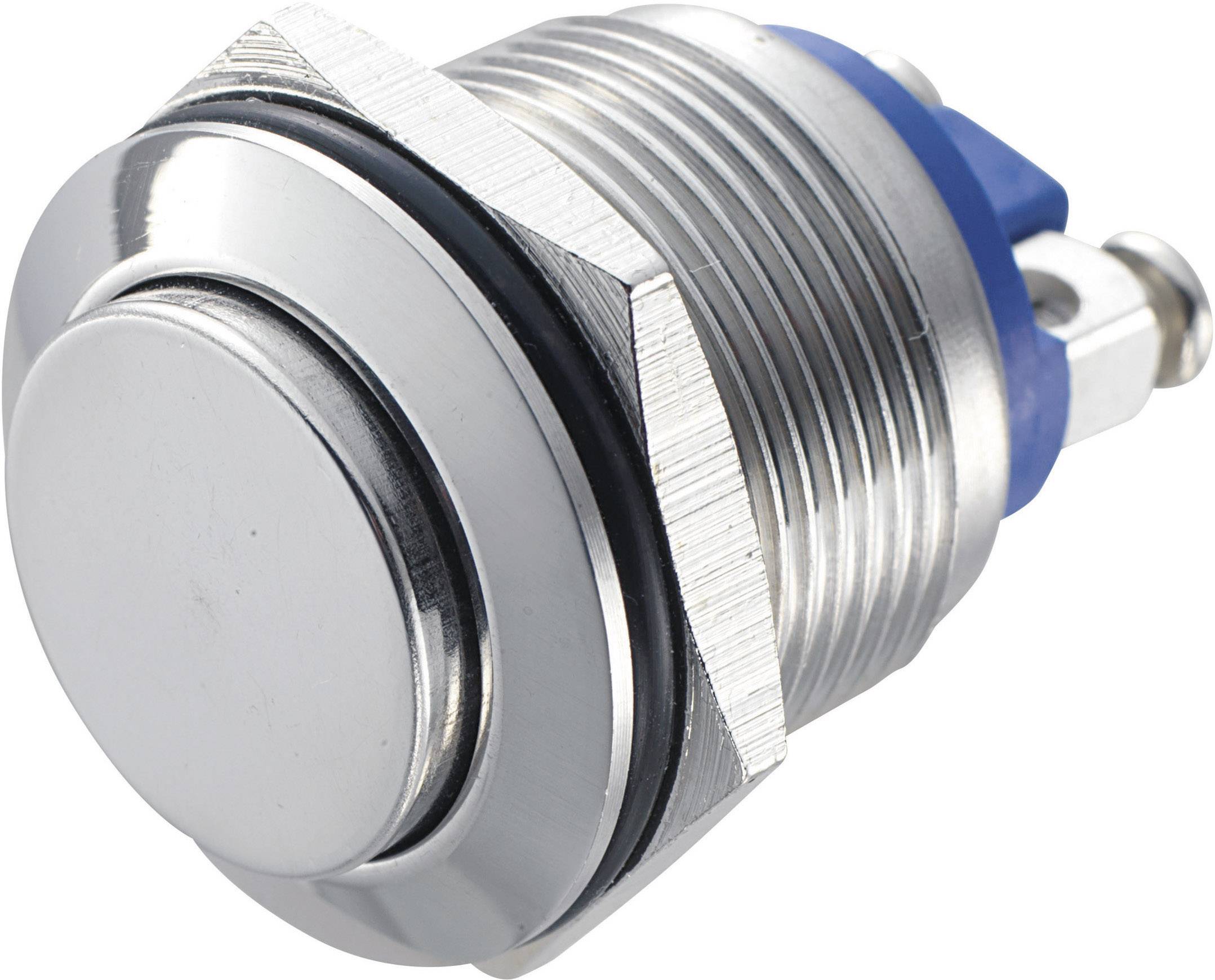 Przycisk wandaloodporny chwilowy TRU COMPONENTS GQ 19H-S, 1 x wył/(wł), IP65, 1 szt. - obrazek 1