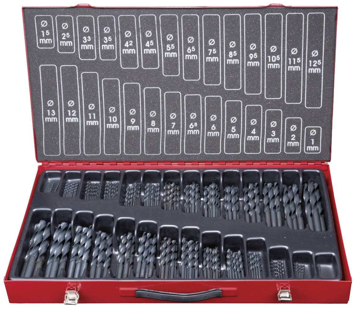 KS Tools 3301650 330.1650 HSS-R Zestaw wierteł krętych do metalu 1 mm, 1.5 mm, 2 mm, 2.5 mm, 3 mm, 3.5 mm, 4 mm, 4.5 mm, - obrazek 1