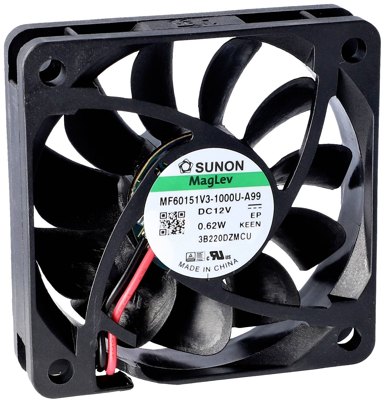 Sunon MF60151V3-1000U-A99 Wentylator osiowy 12 V/DC 29.89 m³/h (D x S x W) 15 x 60 x 60 mm - obrazek 1