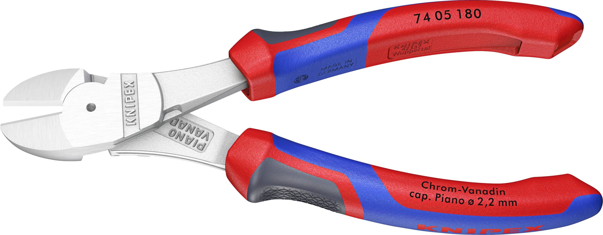 Szczypce boczne wzmocnione Knipex 74 05 180, 180 mm, 64 HRC, do warsztatu - obrazek 1